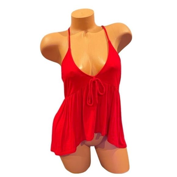 Adorable 2Bella Boutique Red Babydoll Top - Picture 1 of 4